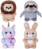 My OLi 5" Plush Toys Set, Bundle of 4 Fairy Tale Animal Toys, Unicorn, Lion, Rabbit, Sloth for Kids