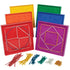 edxeducation Double-Sided Geoboard Set | Set of 6 with Rubber Bands |