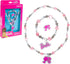 LUV HER Girls Jewelry Set - 3 Piece Toy Jewelry Box Set with Bead Necklace, Bracelet, and Ring - Play Accessories for