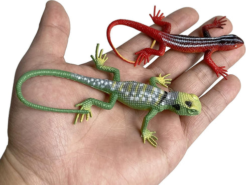 Plastic Lizard Toys - Realistic Rubber Reptile Figures for Halloween Party Decoration, 12Pcs