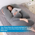 Pillow,57 inches Victostar Pregnancy U Shaped Maternity Pillow with Removable Cover Full Body Pillow Support for Back
