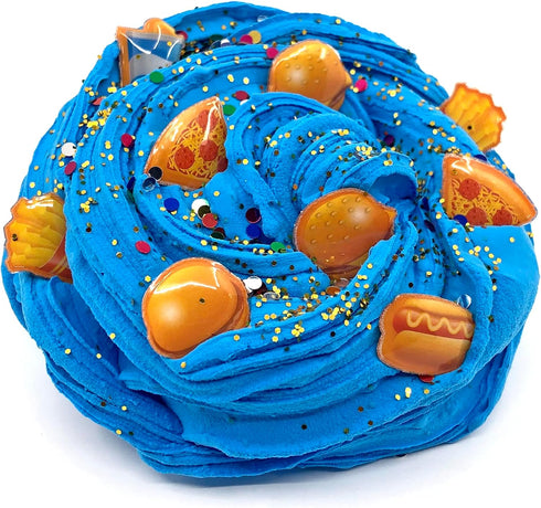 6 CRA-Z-Slimy Fast Food Blue Fluffy Butter Cloud Slime Kit, Ages and Up