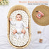 2 Pack Basumee Muslin Bassinet Sheets for Baby Girl Boy Soft Breathable Baby Bedside Bassinet Fitted Sheets with Bottom