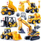 duturpo Mini Construction Trucks Playset for Toddlers, Excavator, Bulldozer, Forklift, Dump Truck, Gift for Kids