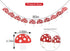 Agkvw Mushroom Garland - Red Glitter Mushroom Banner, Woodland Party Decor, Mushroom Theme Birthday Decorations, Fairy