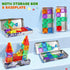 70pcs 3-5 4-8 Magnetic Tiles, Building Blocks with Storage Case, Toddler Toys Magnetic Blocks, Toys for Ages Boys