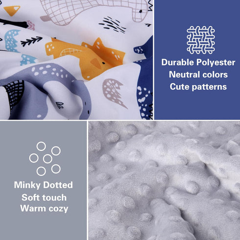 Rquite Baby Car Seat Cover, Carseat Covers Baby Boy, Minky Infant Car Seat Cover Winter, Peekaboo Opening Car Seat