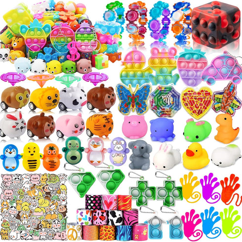 55 Pcs Pop Fidget Toys for Kids 4-12, Treasure Box Toys for Classroom Prizes, Goodie Bag Stuffers
