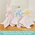 GUND Baby Sustainably Soft Bunny Lovey, Plush Blanket Made from 100% Recycled Materials, Pink/Cream, 10”