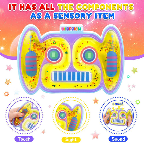 UIIOPJIOM Autism Sensory Toys for Ages 5-7, Boys Toys for 8-12 Years Old, Squishy Robot Fidget Tube Stress Relief Toy