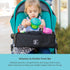 J.L. Childress Food 'N Fun Universal Stroller Snack Tray with Cup Holder, No-Throw Strap, Toy Loops - Black