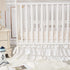Brandream Triple Layer Cotton Crib Skirt - Solid White Dust Ruffle for Nursery