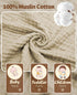 TRYISDICDVC 6Pcs Washcloths,32"x 32" Baby Muslin Hooded Bath Towels and Muslin Cotton Hooded Baby Towels for Newborn