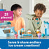 Playset, Learning Resources Swirly Scoops Ice Cream Shoppe - Play Food Cones, Pretend Play Kitchen Preschool Toys