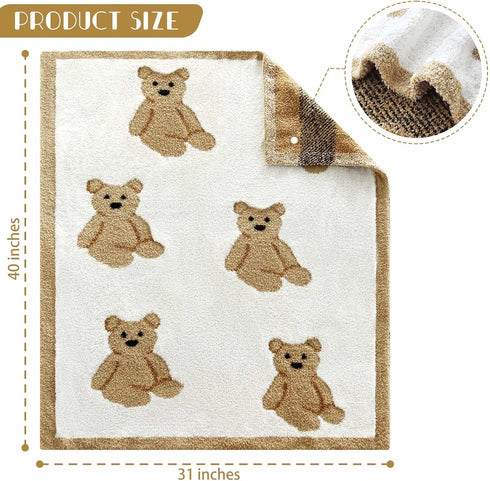 Cozy 31x40 Inches, LifeTree Plush Baby Blanket - Soft Fuzzy Swaddle & Receiving Blanket for Toddler Nursery, Crib