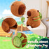 Emoin Capybara Plush Toys - Kawaii 9 Inch Capybara Plushie with Turtle Backpack, Soft Doll for Baby Boys Girls