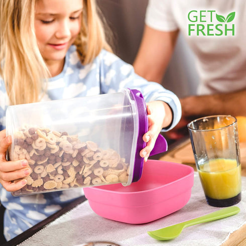 GET FRESH PLA Kids Bowls Set – 4-Pack Melamine-Free Cereal Bowls for Kids and Toddlers – BPA-Free, Microwave Safe,