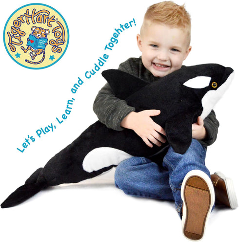 28 Inch TigerHart Octavius The Orca Blackfish - Stuffed Animal Plush