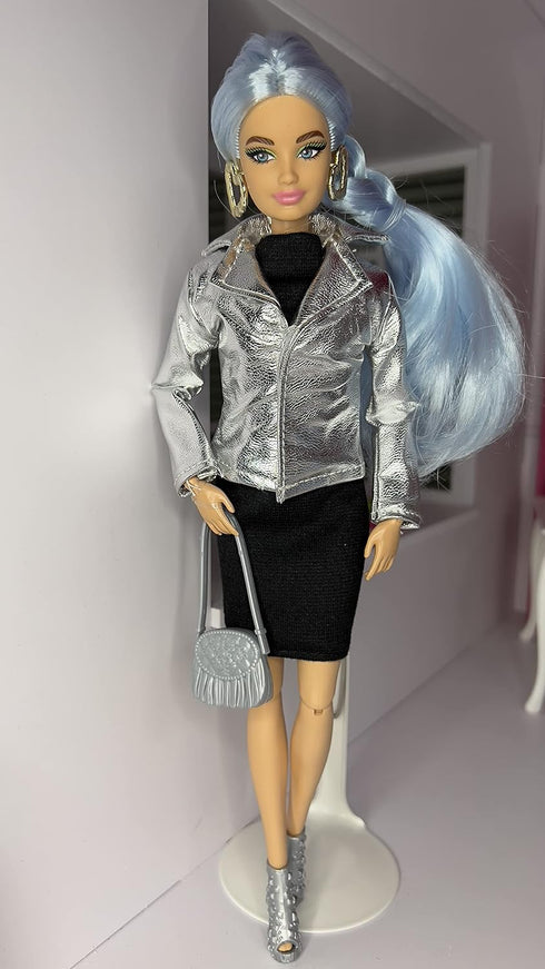 Eledoll Clothes Deluxe Fashion Pack for 11.5 inch - 12 inch Fashion Doll, Sporty & Silver Set
