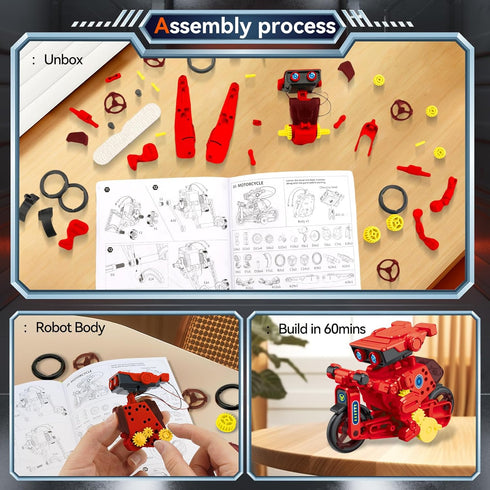 12-in-1 8-12, Set 8 9 10 11 12 Jiakora STEM Education Robots Toys for Boys Age DIY Educational Toy Science Kits