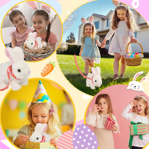Voichic Easter Robot Bunny Pal- Bunby My Realistic Bunny Toy, Hopping Bunny with Sounds, Jumping, Twitching and Shaking