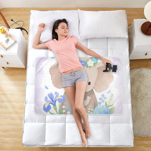 siphylline 52" 34" Cute Cartoon Elephant Purple Extra Large Resuable Changing Pad Covers Waterproof Washable Potty