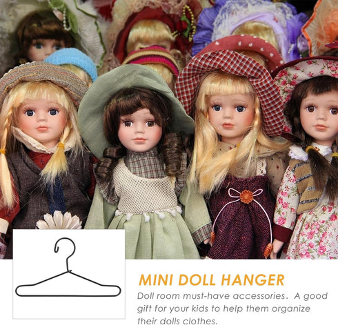 20 Pcs Doll Clothes Hanger, Metal Outfit Hanger for Doll Clothes Accessories