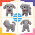 Cuteoy Walking Grey Dog Stuffed Animal, Talking Wagging Nodding Educational Plush Puppy Toy for Girls Boys