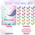 WERNNSAI Pin The Tail on The Mermaid Game - Mermaid Party Decorations with 21'' x 28'' Poster & 24 Pcs Tail Stickers