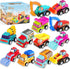 Atiger Easter Basket Stuffers for Kids Egg Fillers, 12pcs Pull Back Cars Truck