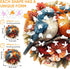 500 16.3x16.5 Jiroinlly Wooden Puzzles for Adults Pieces, Two Cute Birds, Unique Shaped Jigsaw Puzzle, Relaxing Gift