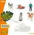 19 Playset Set 3 8 42558 schleich Wild Life - PC Antarctic Expedition with Ranger, Husky Dogs, and Penguin Animal