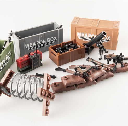 Weapons Pack Military Accessories, U.S Field Force Weapons Toy Set, Compatible with Major Brand, 3 Years Old+