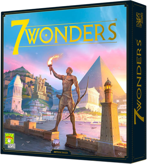 7 Wonders Board Game BASE GAME (New Edition) - Family Civilization Strategy Game for 3-7 Players