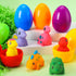 6 JOYIN Pcs Pre-Filled Easter Eggs with Light-up Floating Dinosaur Bath Toys for Kids Toddlers Easter Eggs Hunt, Basket