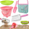 FHOZGECY Beach Toys, Sand Toys with Collapsible Bucket, Sand Sifter, Beach Mesh Shovel,