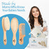 Set 3-in-1 Set The Hat Pros Wooden Baby Hairbrush & Comb | Soft Goat Hair Brush for New Born & Toddlers, Prevents