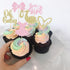 Gyufise 36 Pack Oh Baby Cupcake Toppers, It's a Girl Cupcake Toppers with Bow Dress Glitter Cake Picks for Baby Shower