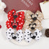3 Pairs Red White Mouse Ears Hair Bows Clips, Cute Toddler Hair Accessories for Women Girls Birthday Party Favor