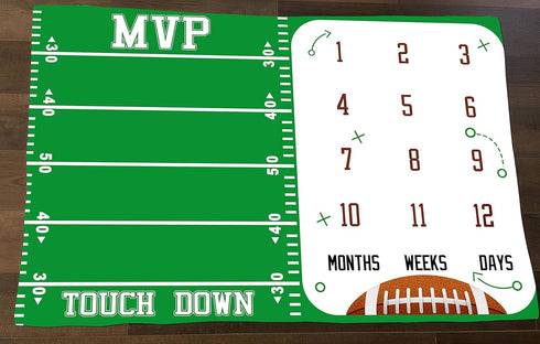 Baby Monthly Milestone Blanket Football Sports Months Blanket for Toddler Photography Background Prop 60"x40" BTLSLY49 by LYLYCTY