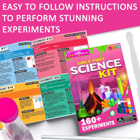 5-7 8-12 Set, Jim&Gloria Science Kits for Kids Age Year Old Birthday Gifts for Girls, Craft Supplies, Learning