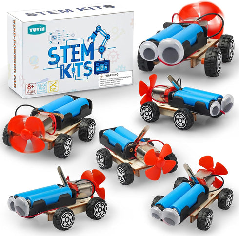 STEM Science Kits for Kids Age 8-12, 6 Set Wind-Powered Cars Science