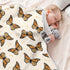 KICPOAY 30x40 Inch Swaddle Blanket for Brown Monarch Butterflies Baby Receiving Blanket Muslin Baby Swaddles Soft