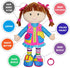 June Garden 15.5" Dressy Friends Belle, Educational Stuffed Plush Doll for Kids and Toddlers 2 Years and Up, Montessori