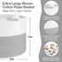 XXXL Large Cotton Rope Basket - 22" X 14" Blanket Basket for Living Room, Kids Toy Storage, Giant Woven Organizer