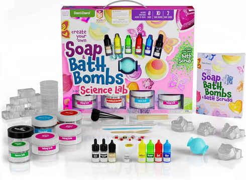 Soap & Bath Bomb Making Kit for Kids, 3-in-1 Spa Science Kit, Easter Craft Gifts for Girls & Boys Age 6-12