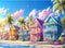 VOLUVOLU 300 Pieces Jigsaw Puzzles for Adults, Color House Puzzle for Adults Children