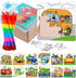 Fullhawl 12 Sets Transportation Puzzles Traffic Theme Color Your Own Puzzles DIY Construction