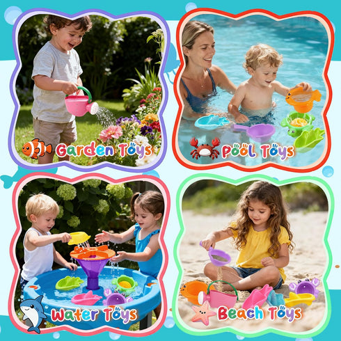 Babelshar 10 1-3, 1-3 12-18 Pcs Bath Toys for Kids Ages Bathtub & Pool Water Toys for Toddlers & Babies Months, Water