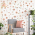 Finpletai Boho Flower Wall Decals, Daisy Wildflower Wall Stickers Leaf Floral Decor for Girls Bedroom Baby Nursery Kids